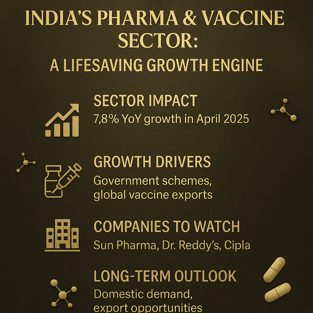 India’s Pharma & Vaccine Sector Growth: 7.8% Boost in April 2025 | Key Companies & Long-Term Outlook